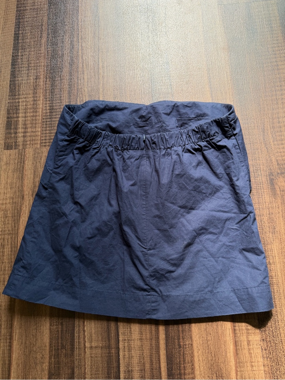 Women’s Navy Blue Strapless Fold-Front Top - Picture 3 of 4